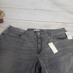 Warp + Weft High‎ Rise Raw Hem Silver Birch Denim Jeans Women's 24x28